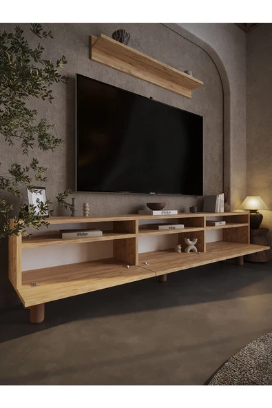 Myniture Home & Living Festival Tv Ünitesi BH3036-6 Çam Bohem Tv Sehpası - Resim 4