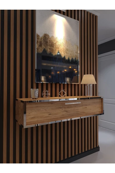 Myniture Home & Living Lüks Silver Dresuar Çam - Silver Kulp - 2