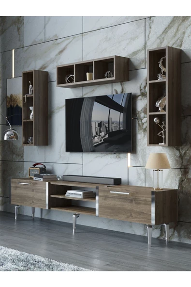 Myniture Home & Living Festival Tv Ünitesi S3006-2-Y1-D1 Silver Ceviz