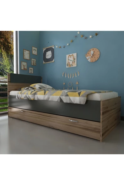 Myniture Home & Living Trend Yavrulu Karyola Q4010-3 Antrasit Çırağan - 2