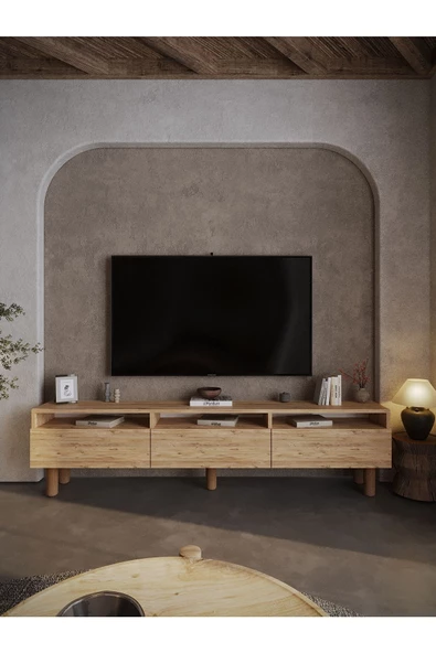 Myniture Home & Living Festival Tv Sehpası BH3033-6 Çam Bohem Tv Ünitesi - Resim 2
