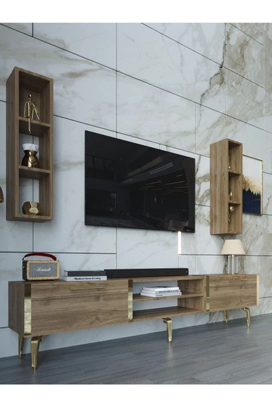 Myniture Home & Living Festival Tv Ünitesi G3000-2-Y1-D1 Gold Ceviz - 3