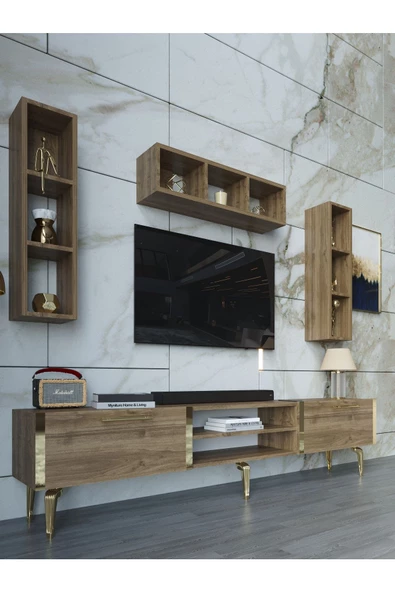 Myniture Home & Living Festival Tv Ünitesi G3006-2-Y1-D1 Gold Ceviz - 3