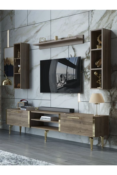 Myniture Home & Living Festival Tv Ünitesi G3009-2-Y1-D1 Gold Ceviz