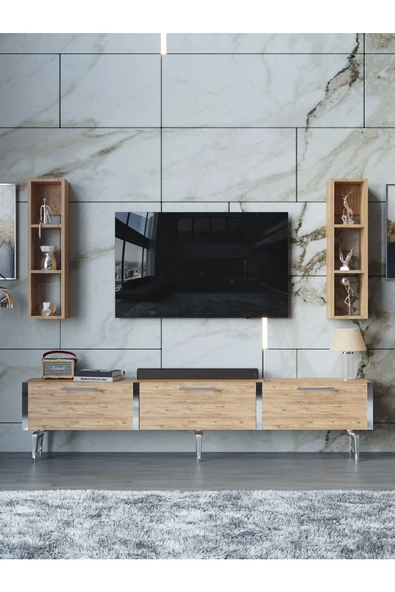 Myniture Home & Living Festival Tv Ünitesi S3004-6-Y1-D1 Silver A. Çam - 2