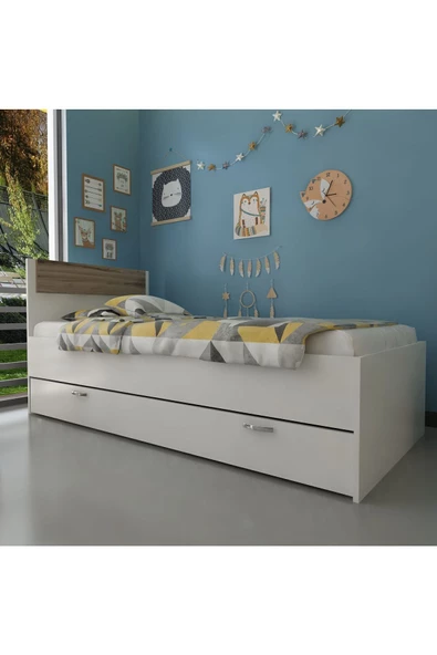 Myniture Home & Living Trend Yavrulu Karyola Q4010-4 Beyaz Çırağan - 2