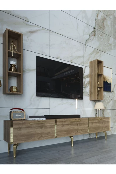 Myniture Home & Living Festival Tv Ünitesi G3004-2-Y1-D1 Gold Ceviz - 3