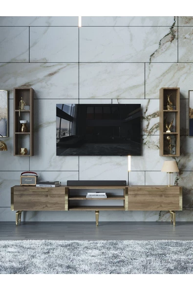 Myniture Home & Living Festival Tv Ünitesi G3000-2-Y1-D1 Gold Ceviz - 2
