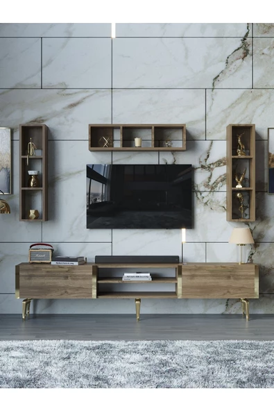 Myniture Home & Living Festival Tv Ünitesi G3006-2-Y1-D1 Gold Ceviz - 2