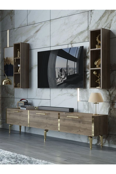 Myniture Home & Living Festival Tv Ünitesi G3004-2-Y1-D1 Gold Ceviz