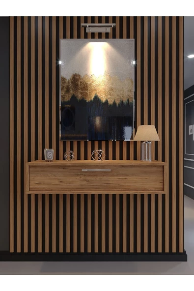 Myniture Home & Living Lüks Dresuar Çam - Silver Kulp - 2