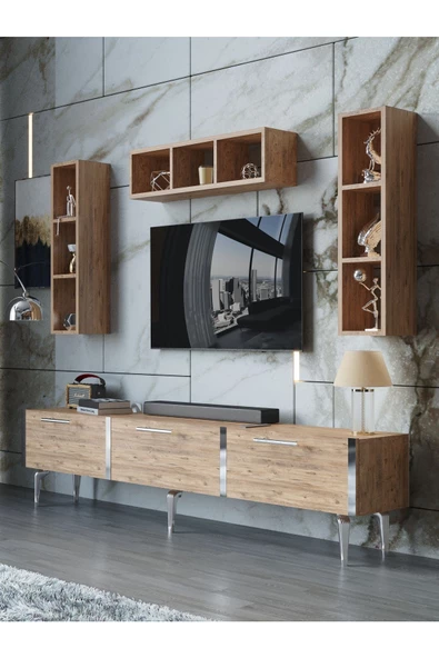 Myniture Home & Living Festival Tv Ünitesi S3007-6-Y1-D1 Silver A. Çam ürün görseli 1