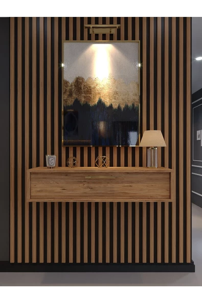 Myniture Home & Living Lüks Dresuar Çam - Gold Kulp - 2