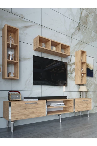 Myniture Home & Living Festival Tv Ünitesi S3006-6-Y1-D1 Silver A. Çam - 3