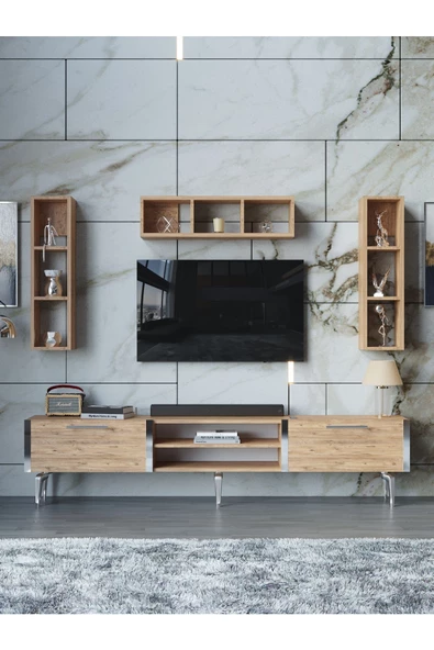 Myniture Home & Living Festival Tv Ünitesi S3006-6-Y1-D1 Silver A. Çam - 2