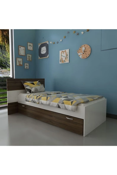 Myniture Home & Living Trend Yavrulu Karyola Q4016-5 Beyaz Ceviz