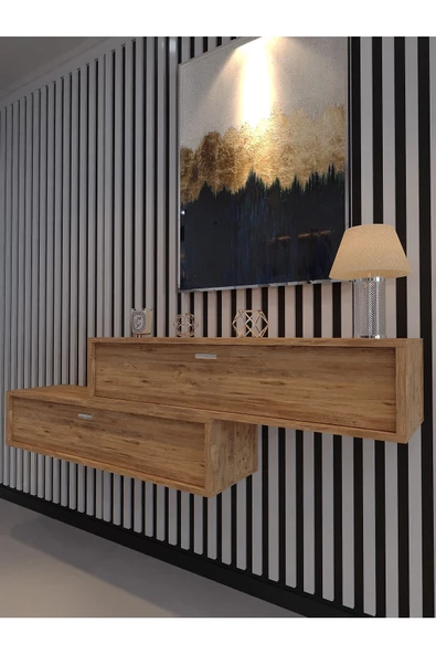 Myniture Home & Living Lüks Dresuar İkili Çam - Silver Kulp - 2