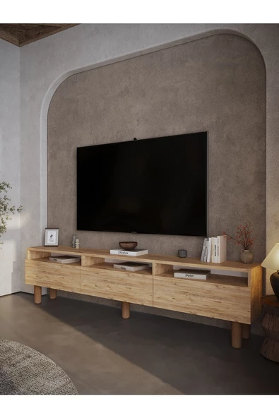 Myniture Home & Living Festival Tv Sehpası BH3033-6 Çam Bohem Tv Ünitesi - Resim 3