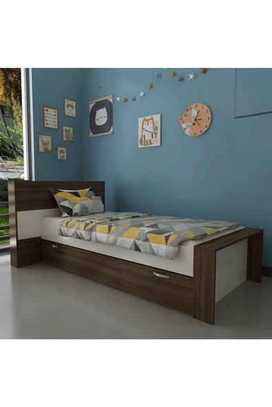 Myniture Home & Living Trend Yavrulu Karyola Q4014-5 Beyaz Ceviz