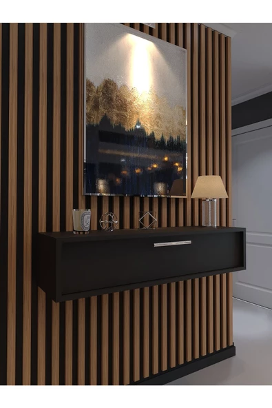 Myniture Home & Living Lüks Dresuar Antrasit - Silver Kulp