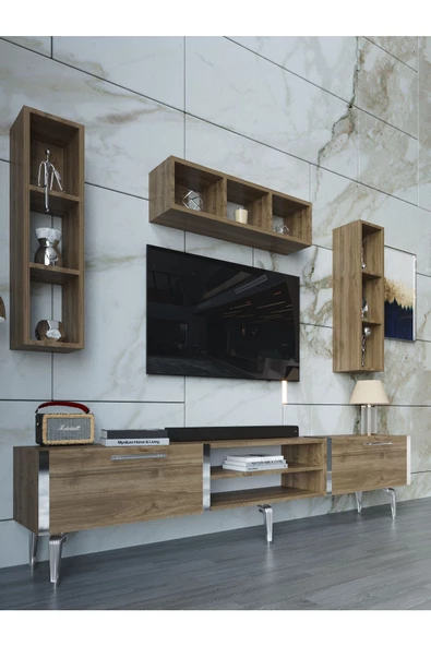 Myniture Home & Living Festival Tv Ünitesi S3006-2-Y1-D1 Silver Ceviz - 3