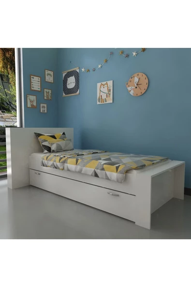 Myniture Home & Living Trend Yavrulu Karyola Q4014-1 Beyaz Beyaz