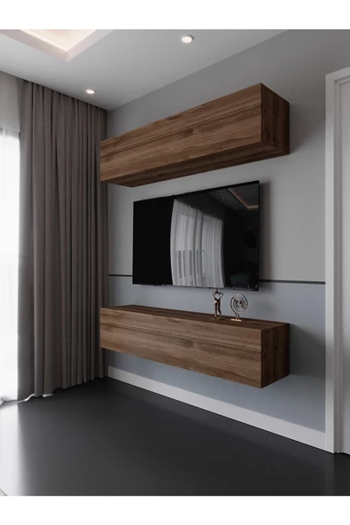 Myniture Home & Living Duvara Monte Tv Sehpası Ceviz S6203-2