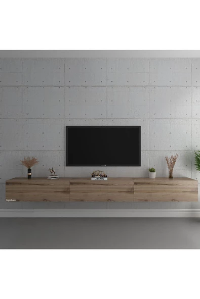 Myniture Home & Living Duvara Monte Tv Sehpası Çırağan S6108-3 - Resim 2