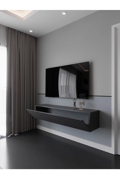 Myniture Home & Living Duvara Monte Tv Sehpası Antrasit S6205-4 - Resim 2