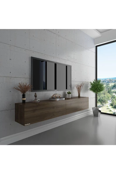Myniture Home & Living Duvara Monte Tv Sehpası Ceviz S6106-2