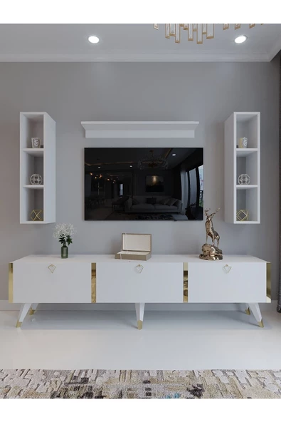 Myniture Home & Living Festival Tv Ünitesi G3008-1 Beyaz - 2