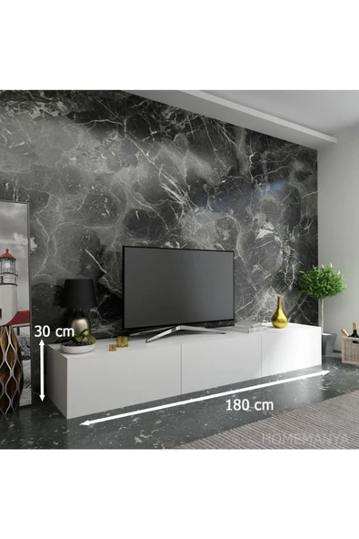 Myniture Home & Living Ideal Tv Ünitesi Q7014-1 Beyaz - Resim 2