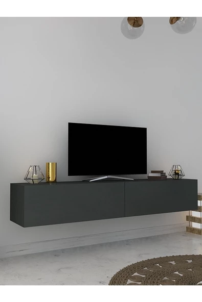 Myniture Home & Living Duvara Monte Tv Sehpası Antrasit S6200-4 - Resim 3
