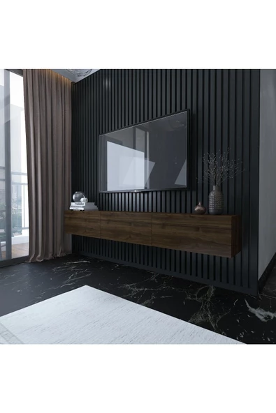Myniture Home & Living Duvara Monte Tv Sehpası Ceviz S6204-2