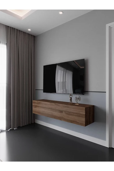 Myniture Home & Living Duvara Monte Tv Sehpası Ceviz S6205-2