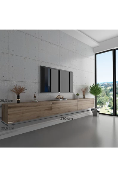 Myniture Home & Living Duvara Monte Tv Sehpası Çırağan S6108-3 - Resim 3