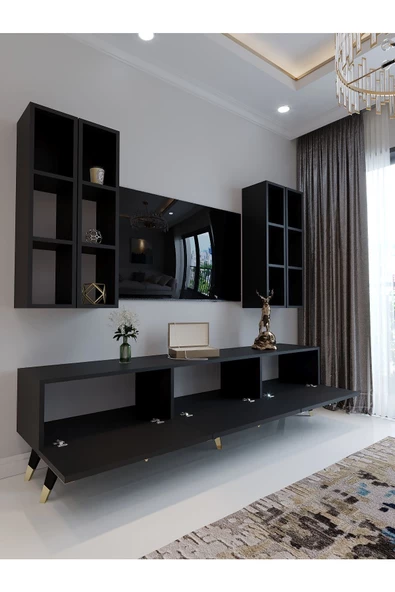 Myniture Home & Living Festival Tv Ünitesi G3002-4 Antrasit - Resim 3