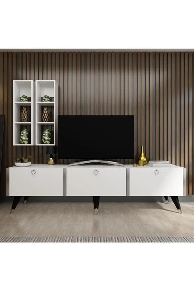 Myniture Home & Living Festival Tv Ünitesi S3003-1 Beyaz - Resim 2