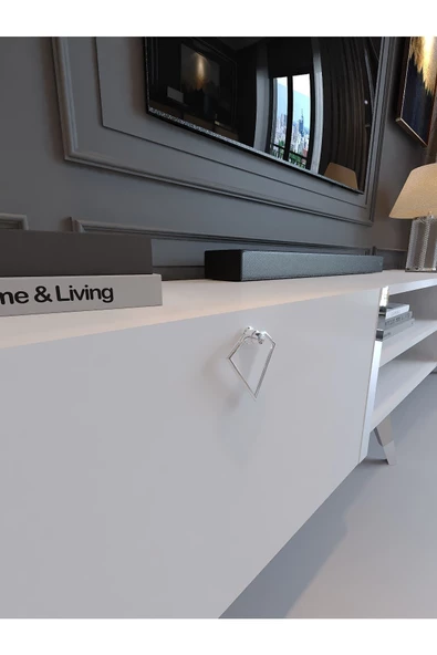 Myniture Home & Living Festival Tv Sehpası S3830-1 Silver Beyaz - 4