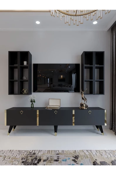 Myniture Home & Living Festival Tv Ünitesi G3002-4 Antrasit - Resim 2