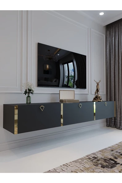 Myniture Home & Living Festival Duvara Monte Tv Sehpası Beyaz G10017-4 ürün görseli 1