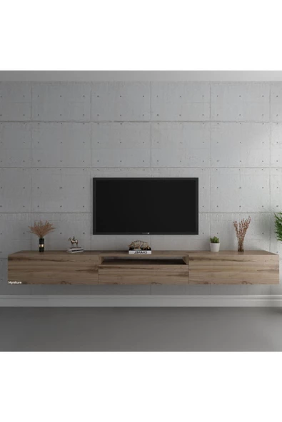 Myniture Home & Living Duvara Monte Tv Sehpası Çırağan S6109-3 - Resim 2