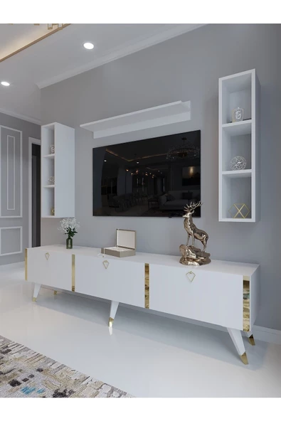 Myniture Home & Living Festival Tv Ünitesi G3008-1 Beyaz - 3