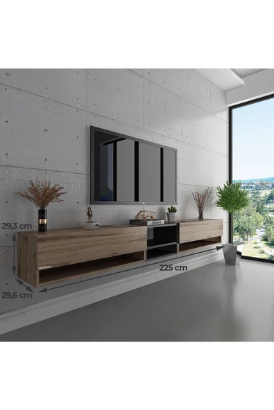 Myniture Home & Living Duvara Monte Tv Sehpası Çırağan S6104-3 - Resim 3