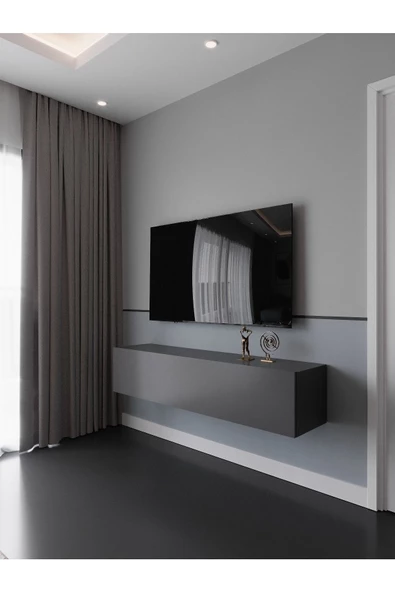 Myniture Home & Living Duvara Monte Tv Sehpası Antrasit S6205-4