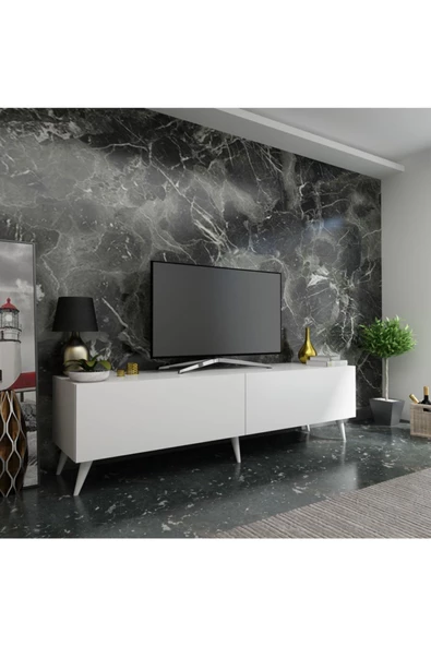 MobilyaFırsat Ideal Tv Ünitesi Q7011-1 Beyaz ürün görseli 1