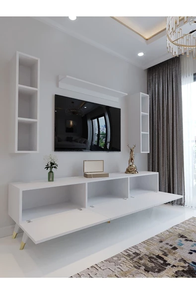 Myniture Home & Living Festival Tv Ünitesi G3008-1 Beyaz - 4