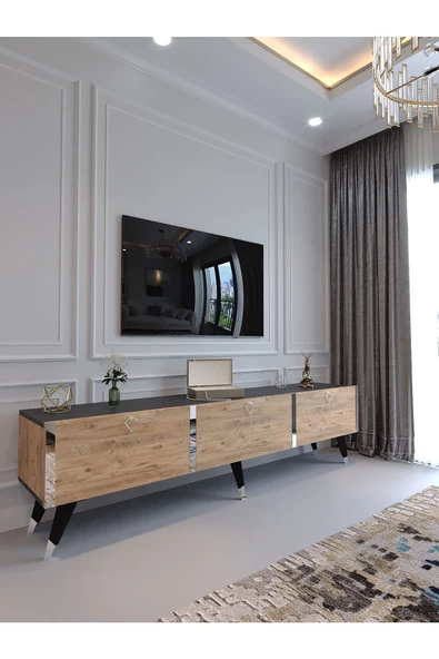 Myniture Home & Living Festival Tv Ünitesi S3017-4-6 ANT. A. ÇAM - COLOR SİLVER Tv Sehpası ürün görseli 1