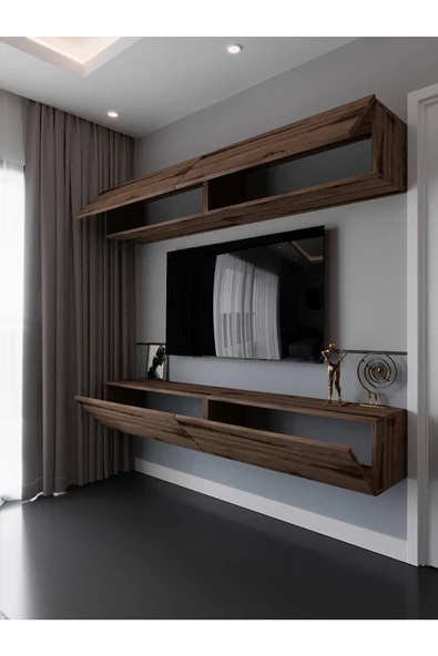 Myniture Home & Living Duvara Monte Tv Sehpası Çırağan S6112-3 - Resim 2