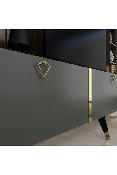 Myniture Home & Living Festival Tv Ünitesi G3017-4 Antrasit - Resim 3